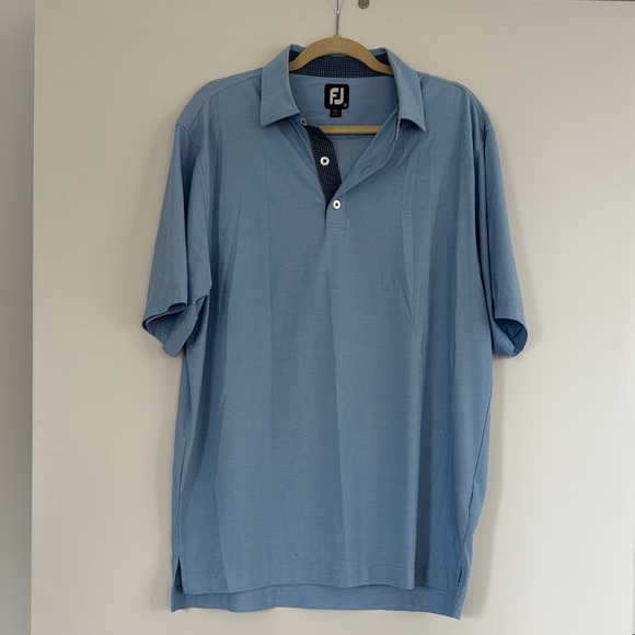 FootJoy Men's Blue Golf Polo Shirt - Picture 1 of 6